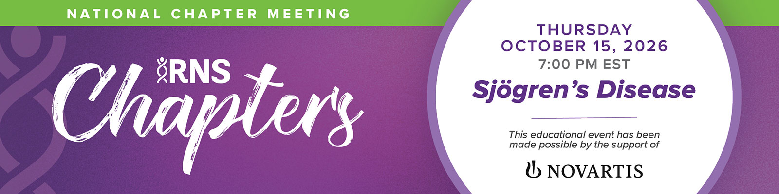 RNS National Chapter Meeting: Oct. 15, 2026